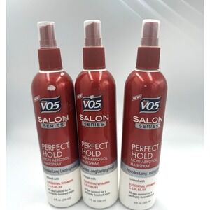 3 Pk Alberto VO5 Salon Series Perfect Hold Non Aerosol Vitamin B3 Hairspray 9oz